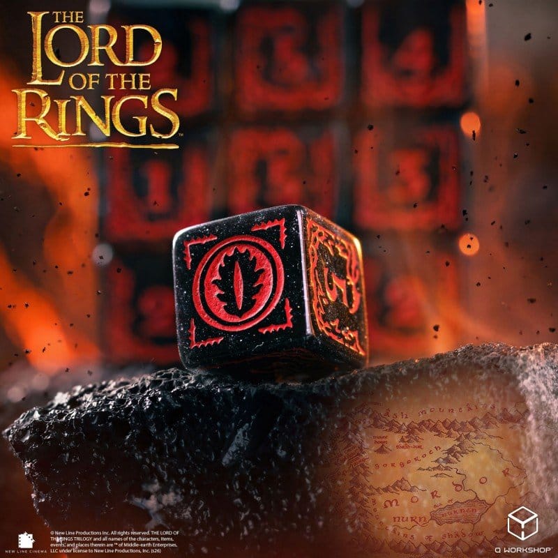 Il Signore degli Anelli: set di 10 dadi D6 Mordor - Q Workshop