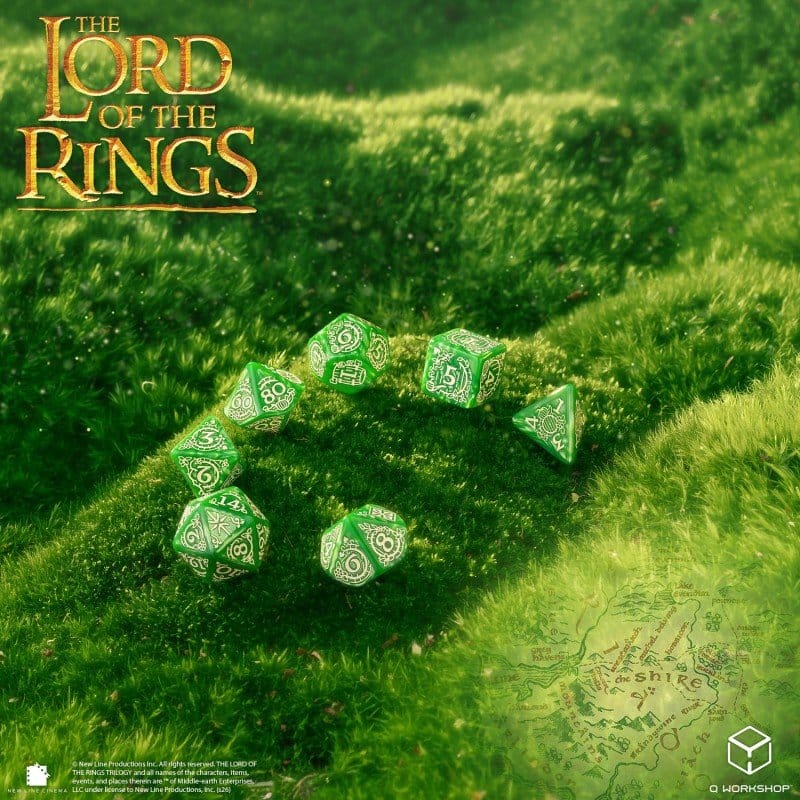 Set di 7 Dadi Il Signore degli Anelli - La Contea, Q Workshop