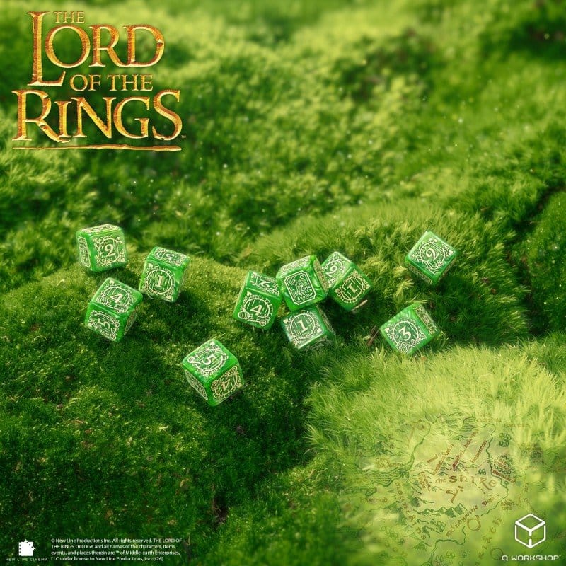 The Lord of the Rings: set da 10 dadi D6 Shire - Q Workshop