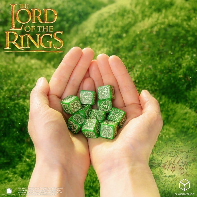 The Lord of the Rings: set da 10 dadi D6 Shire - Q Workshop