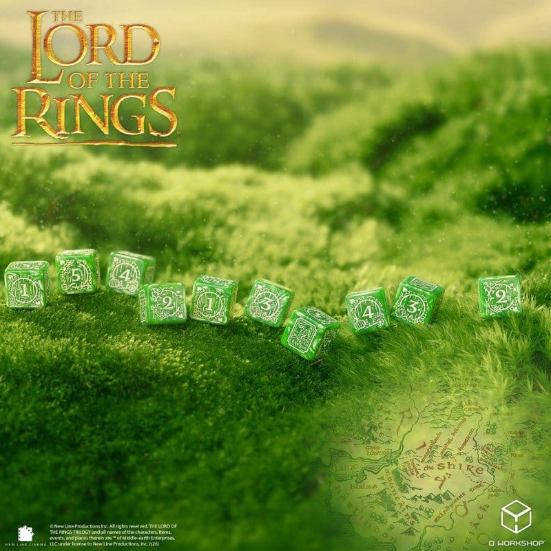 The Lord of the Rings: set da 10 dadi D6 Shire - Q Workshop