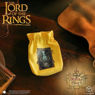 Borsa per Dadi Il Signore degli Anelli Porte di Durin in Cotone Giallo Q Workshop