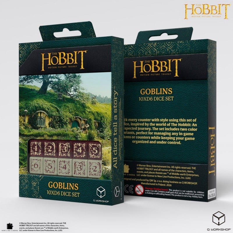 The Hobbit: Set di 10 Dadi D6 Goblin - Q Workshop