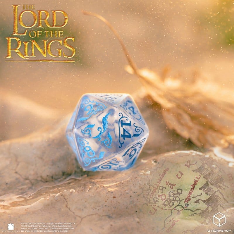 Set di 7 Dadi Il Signore degli Anelli Rivendell (Acqua) - Q Workshop
