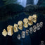 Set di 7 Dadi Polyhedral Jumbo Elvish Q Workshop, Beige Shimmering e Rame Metallizzato