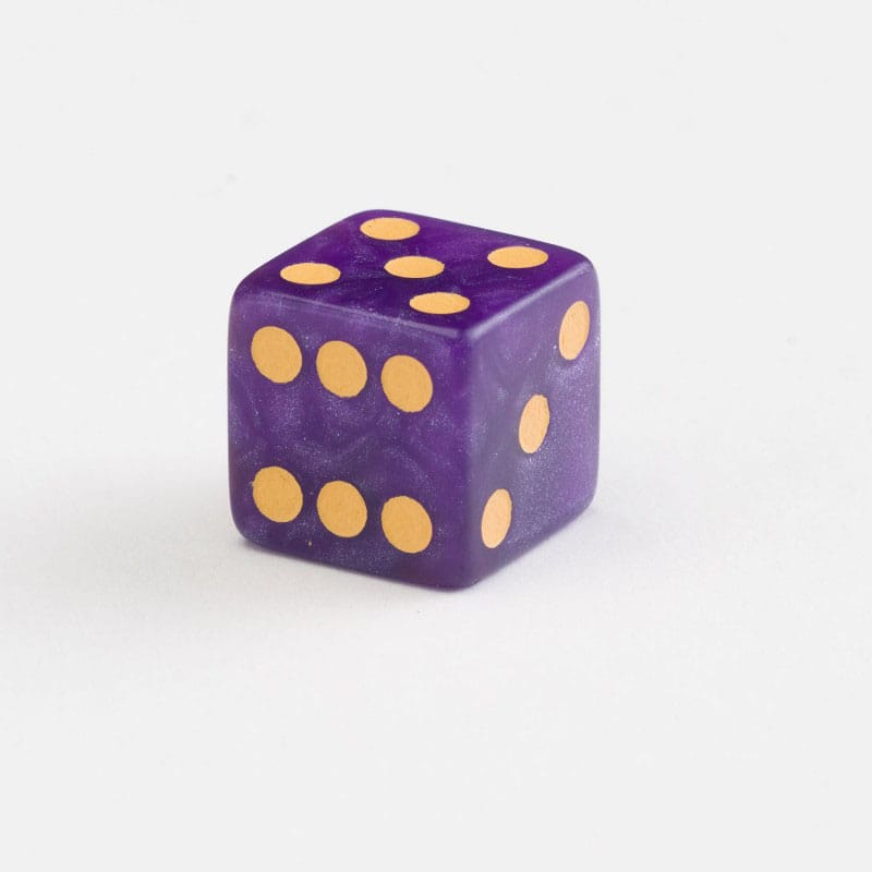 Set di dadi Q Workshop Full Pack D6 Shimmering Purple, 20 dadi a 6 facce