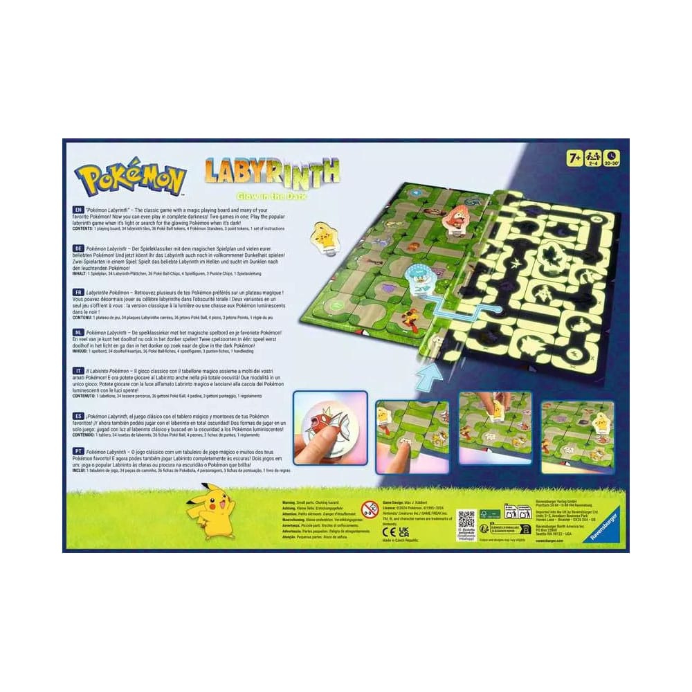 Pokémon Labirinto Glow in the Dark – Gioco da Tavolo Ravensburger