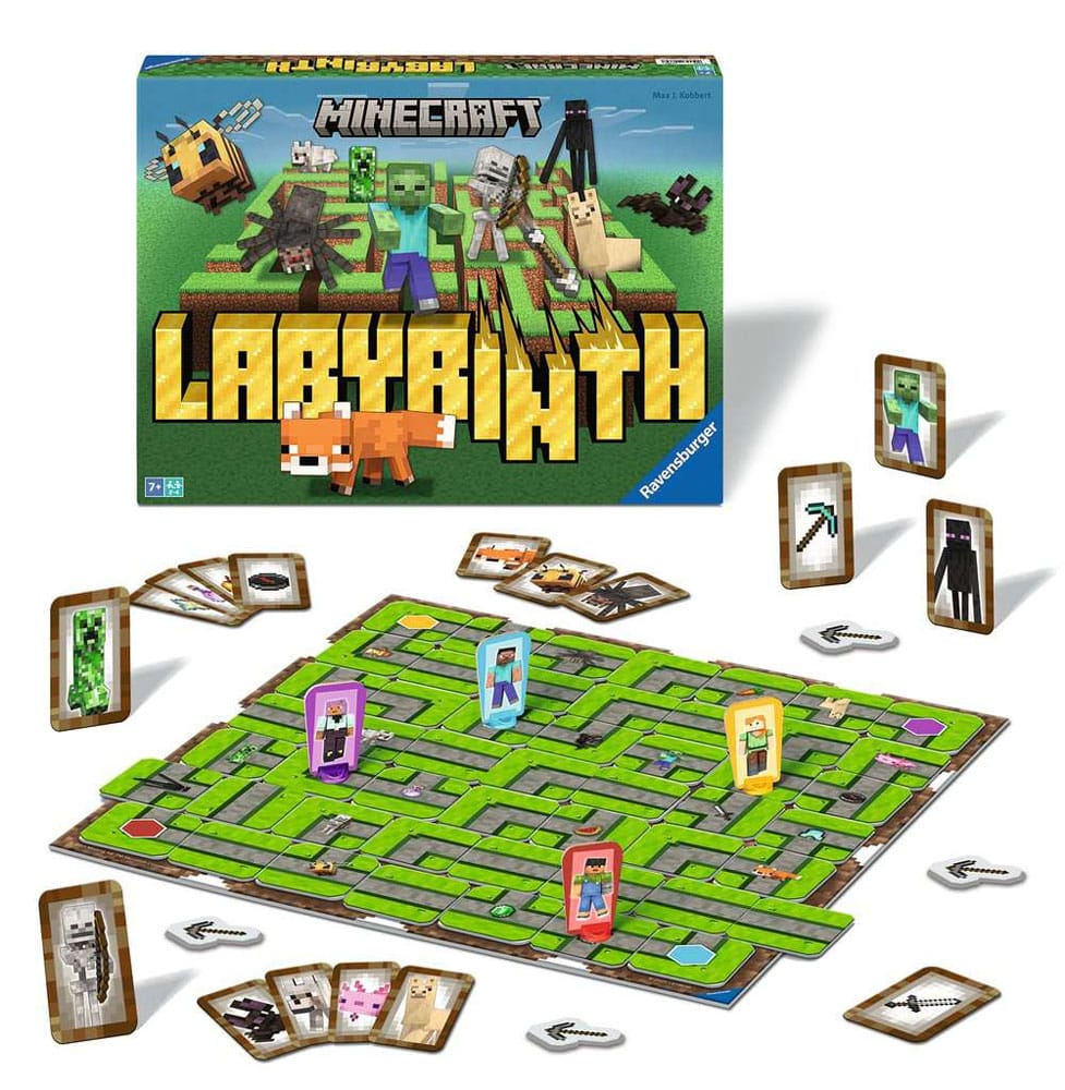 Minecraft Labyrinth – Gioco da Tavolo Ravensburger, 2-4 Giocatori, 7+ Anni