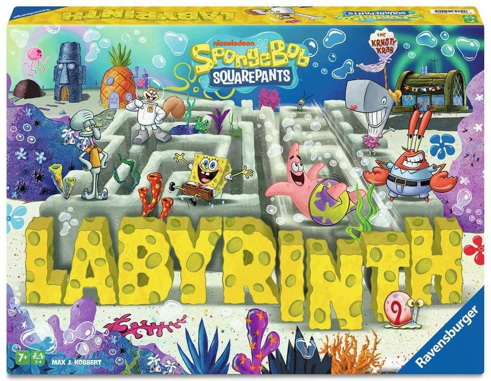 SpongeBob SquarePants Labyrinth - Gioco da Tavolo Ravensburger, 2-4 Giocatori, 7+ Anni