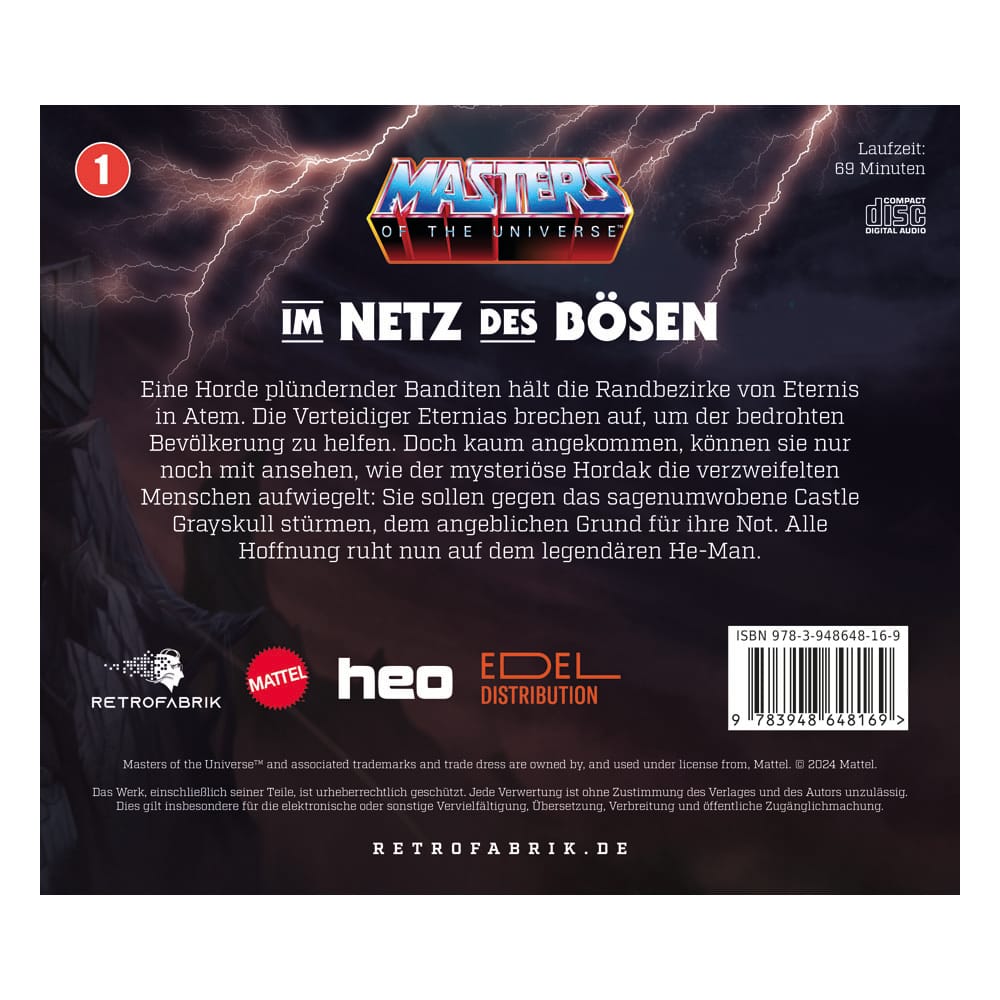 Masters of the Universe Radiodramma CD Episodio 1: Im Netz des Bösen – Edizione Tedesca