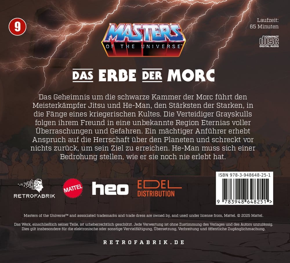 Masters of the Universe Radio Play CD Episodio 9: Das Erbe der Morc (Versione tedesca)