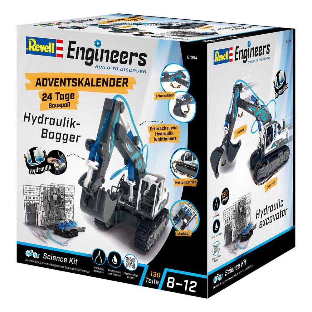 Revell Engineers Calendario dell'Avvento Escavatore Idraulico Model Kit