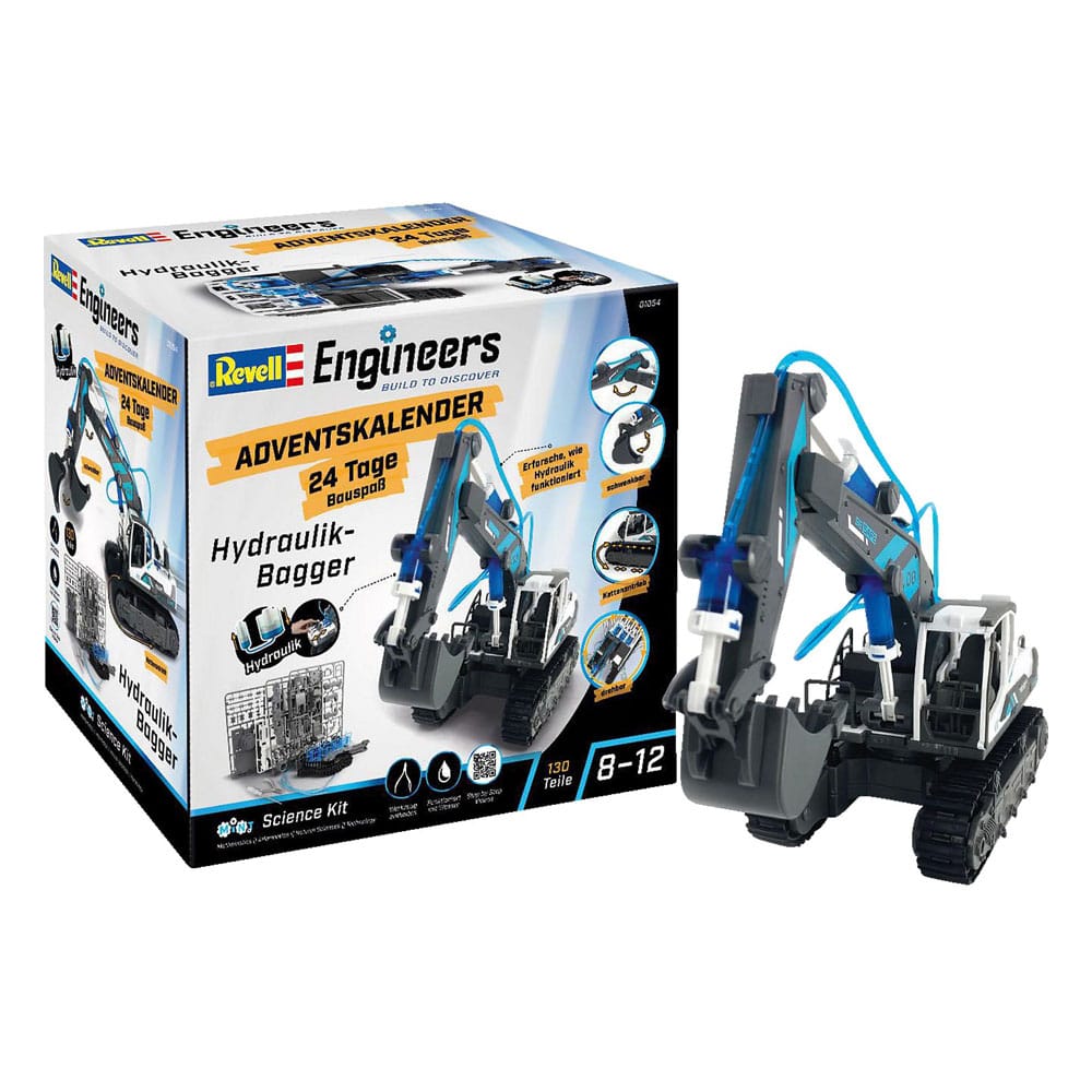 Revell Engineers Calendario dell'Avvento Escavatore Idraulico Model Kit