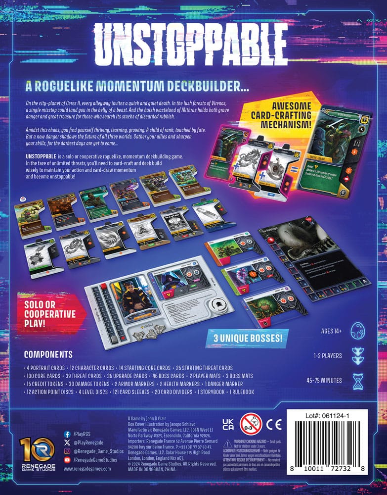 Unstoppable Gioco di Carte Cooperativo Renegade Edizione Inglese