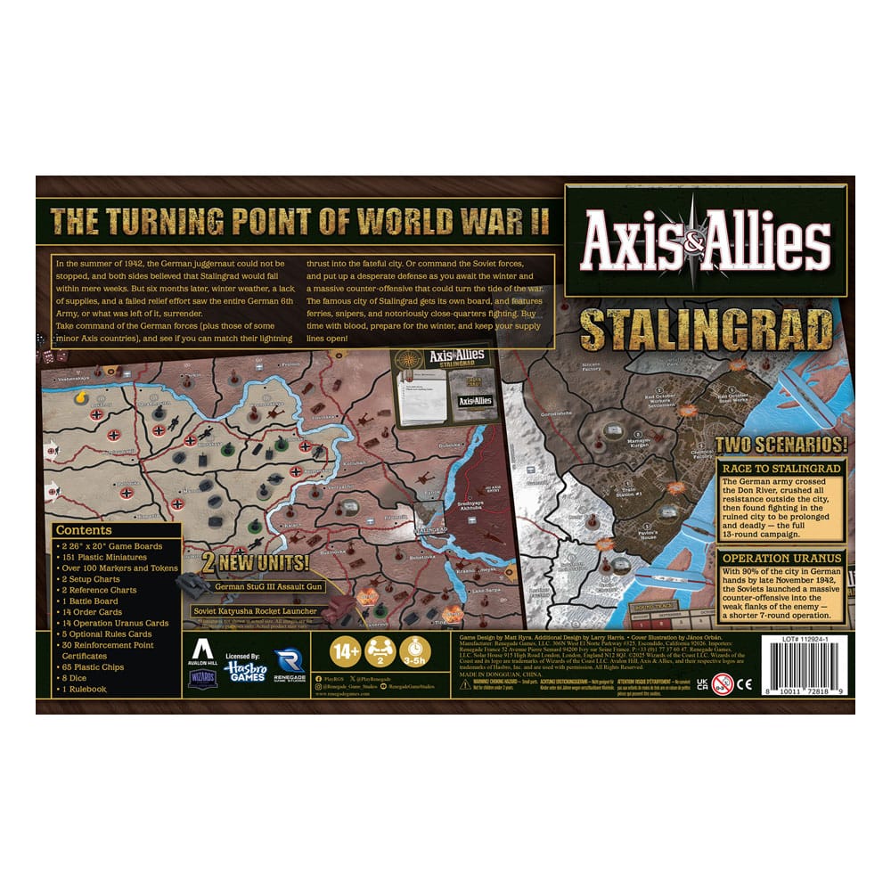 Axis & Allies: Stalingrad - Gioco da Tavolo Strategico (Versione Inglese) - Renegade