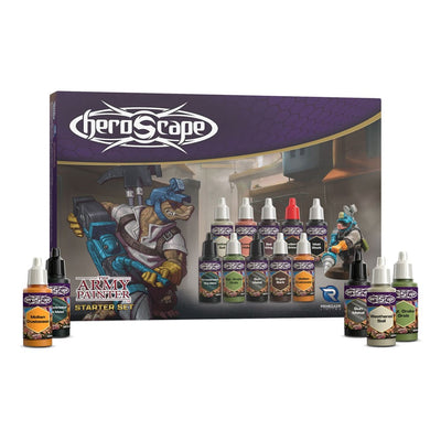 Heroscape Set di Vernici per Miniatura Army Painter Starter – 10 Colori Warpaint Fanatic e Miniatura Decker
