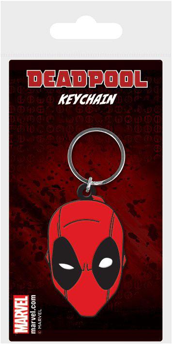 Portachiavi in gomma Deadpool Volto Marvel di Pyramid International, 6 cm