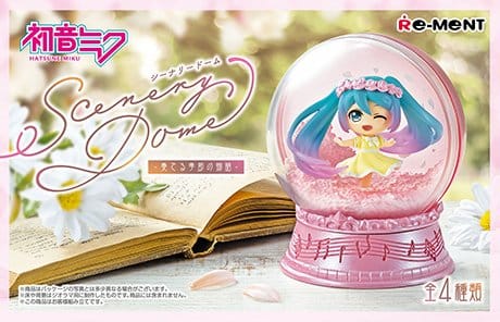 Hatsune Miku Mini Snowglobes Scenery Domes Display (4) Re-Ment - Buste cieche
