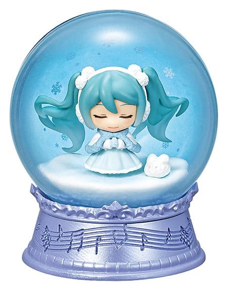 Hatsune Miku Mini Snowglobes Scenery Domes Display (4) Re-Ment - Buste cieche