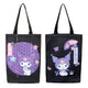 Borsa Tote Sanrio Kuromi in Cotone e Poliestere Sakami Merchandise