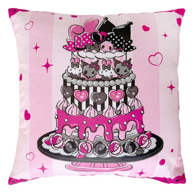 Cuscino Sanrio Pink Black Party Series Kuromi & My Melody 35x35 cm Sakami Merchandise