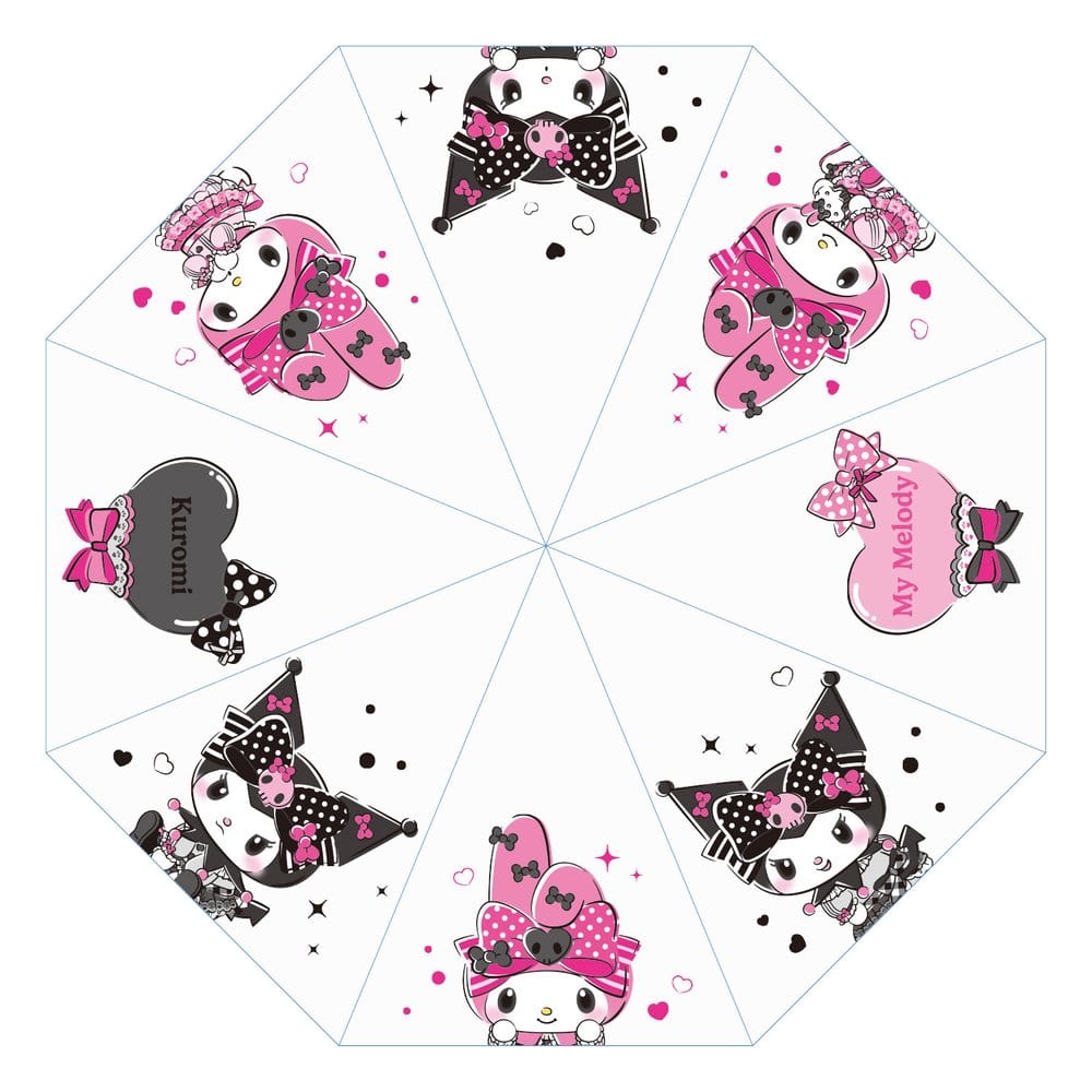 Sanrio Pink Black Party Series Ombrello Trasparente Kuromi & My Melody - Sakami Merchandise