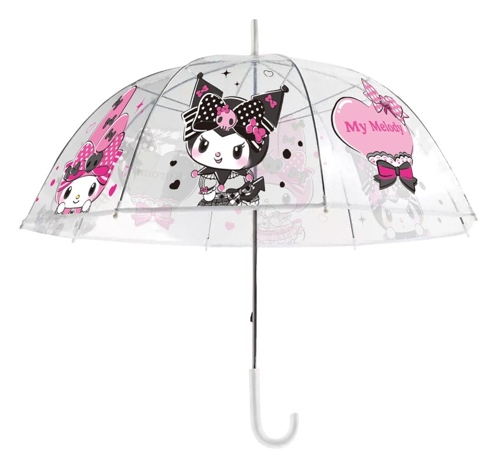 Sanrio Pink Black Party Series Ombrello Trasparente Kuromi & My Melody - Sakami Merchandise