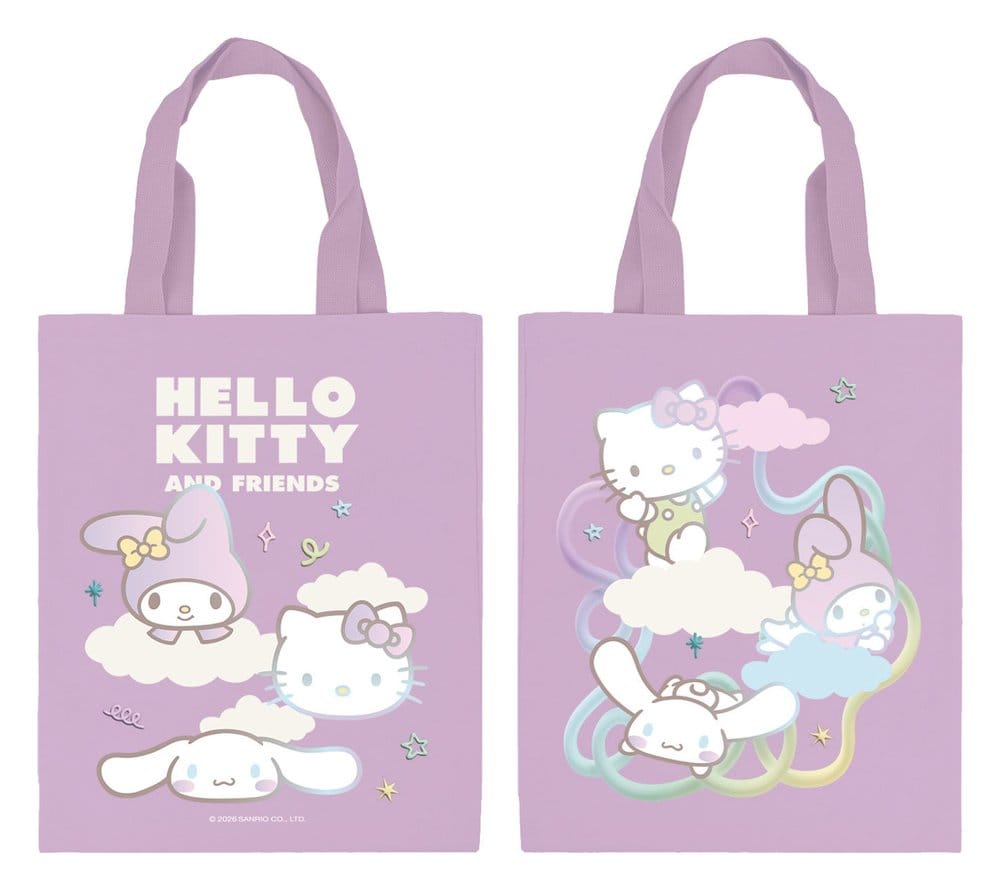 Sanrio Tote Bag Hello Kitty & Friends Dream State - Borsa in cotone e poliestere, 34x43 cm
