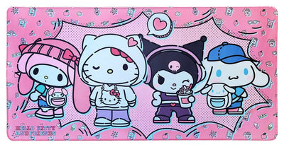 Sanrio Pink Black Party Series XXL Tappetino per Mouse Hello Kitty & Friends - Sakami Merchandise