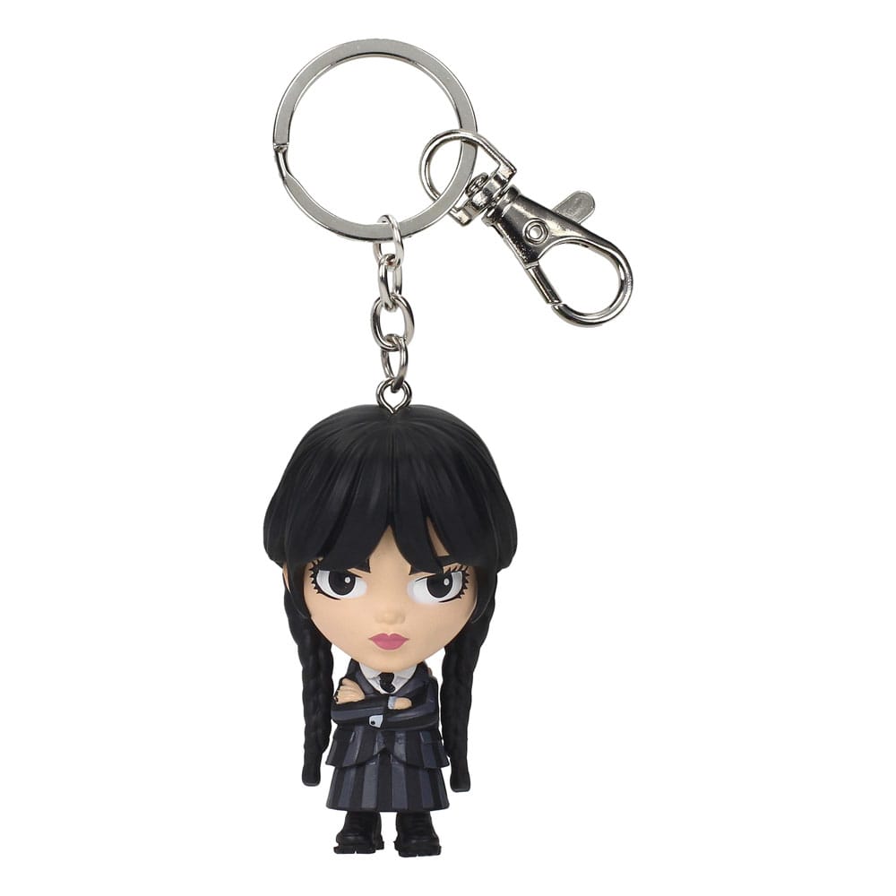 Portachiavi Wednesday Addams con Thing, PVC 7 cm - SD Toys