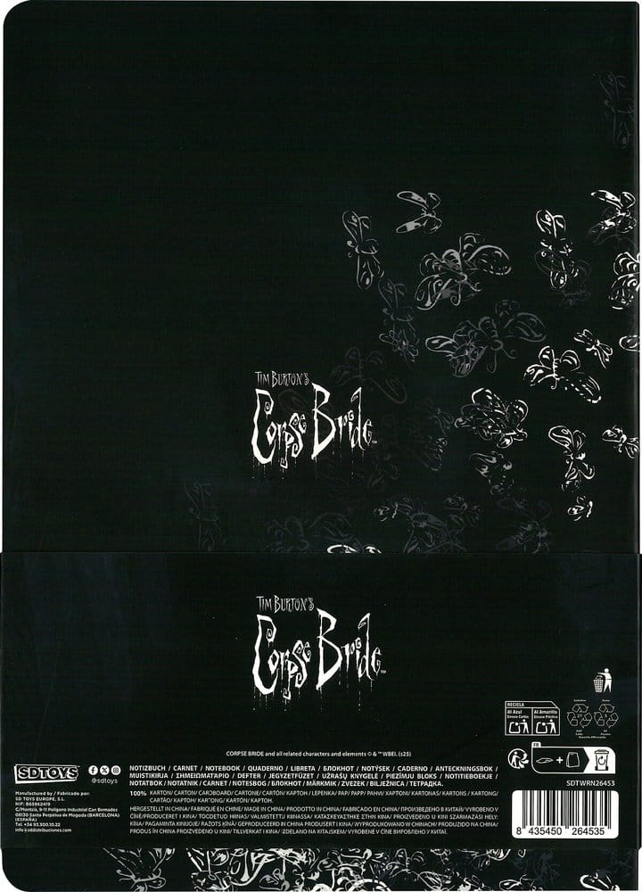 Quaderno Corpse Bride - Emily, copertina morbida, 21 cm - SD Toys
