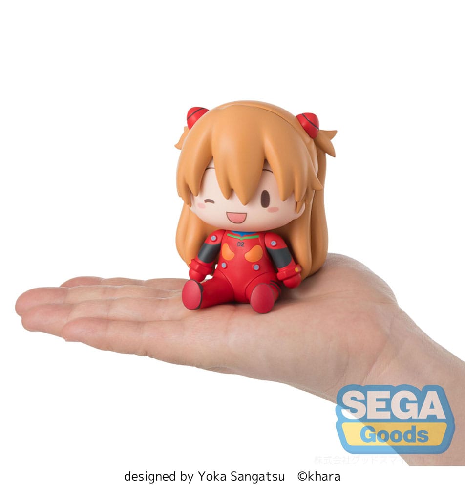 Evangelion: New Theatrical Edition Fuwa Petit Chibi Figure Asuka Plug Suit 8 cm - Sega