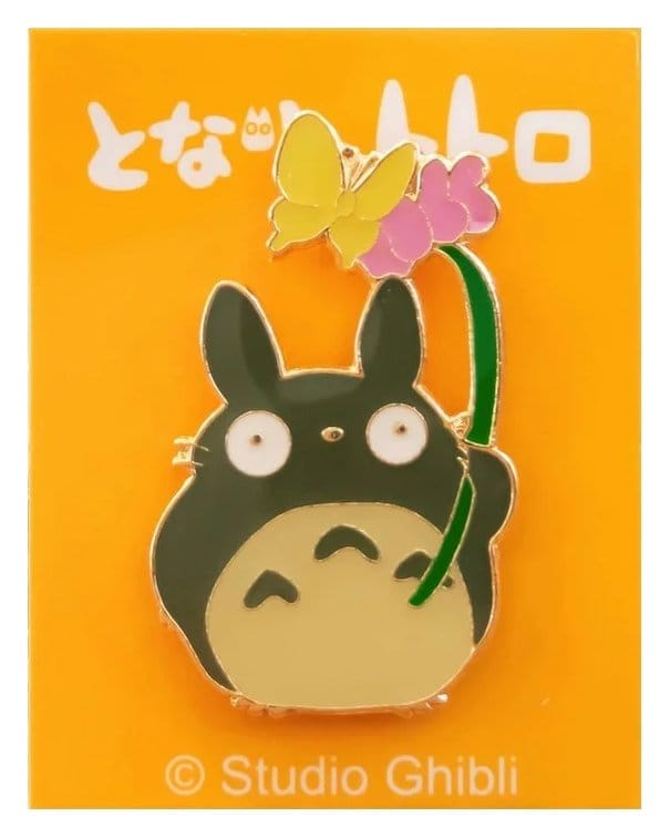 Spilla My Neighbor Totoro con fiore di Benelic