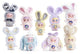 Mini Figure a Sorpresa Original Character Meya & Mocici Candy Heart Rabbit, Confezione da 6 Pezzi