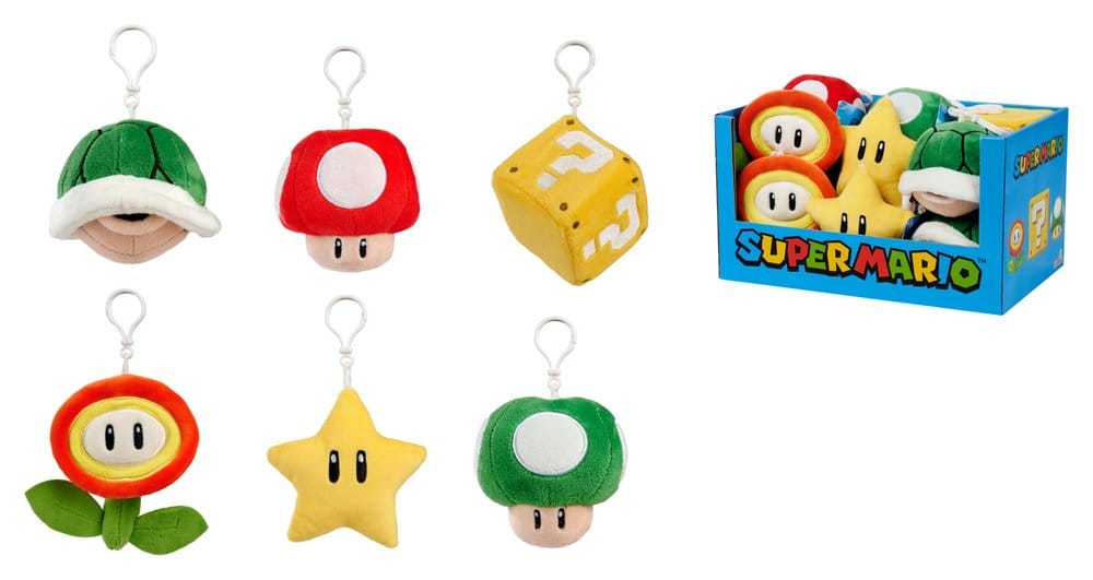 Portachiavi Super Mario in Display da 12 Pezzi Simba