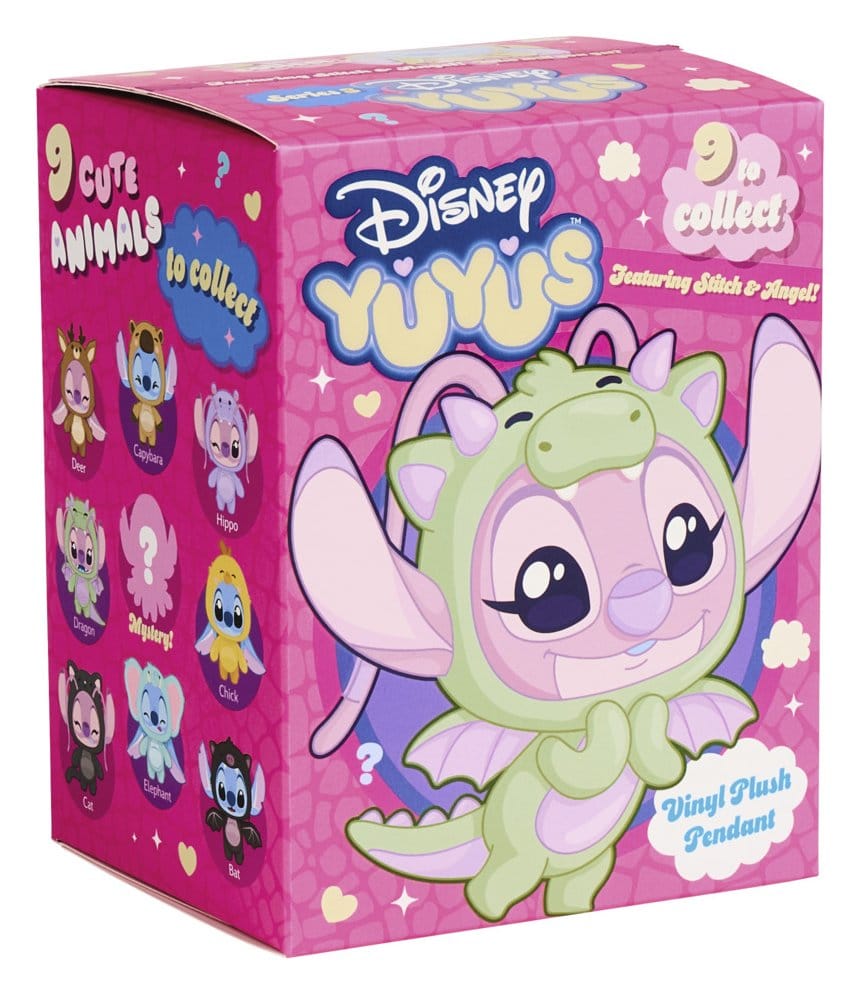 Peluche Disney YUYUS Stitch & Angel, esposizione di 8 buste cieche Simba