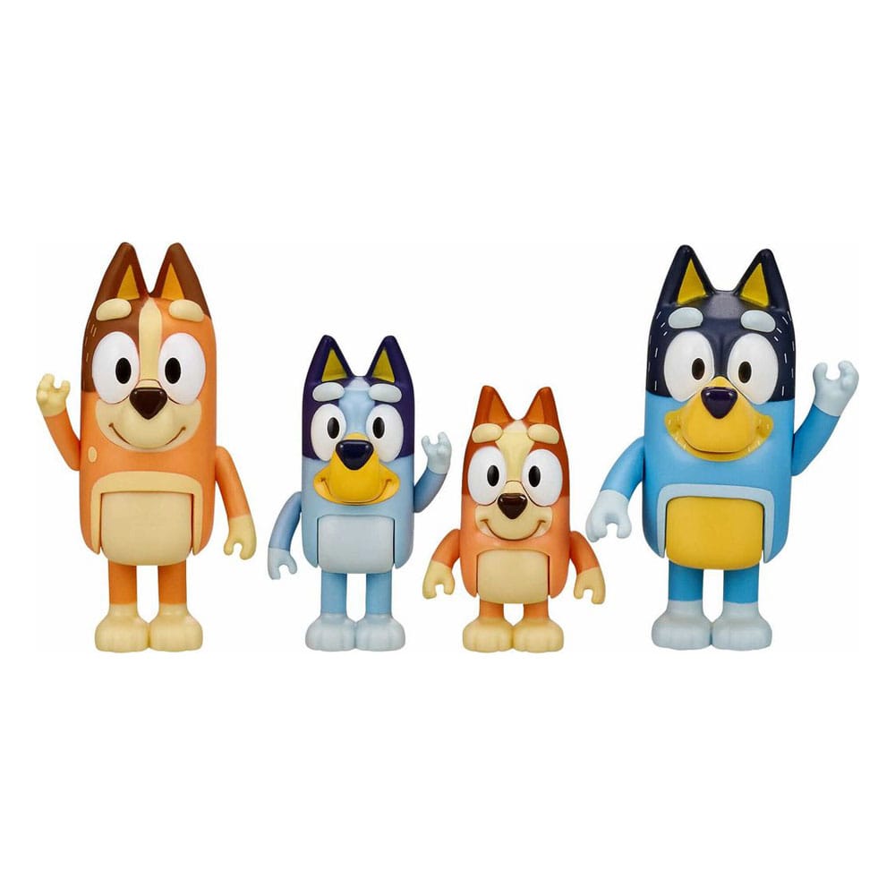 Bluey: Set di 4 Mini-figure della Famiglia Bluey - Spectron Toys