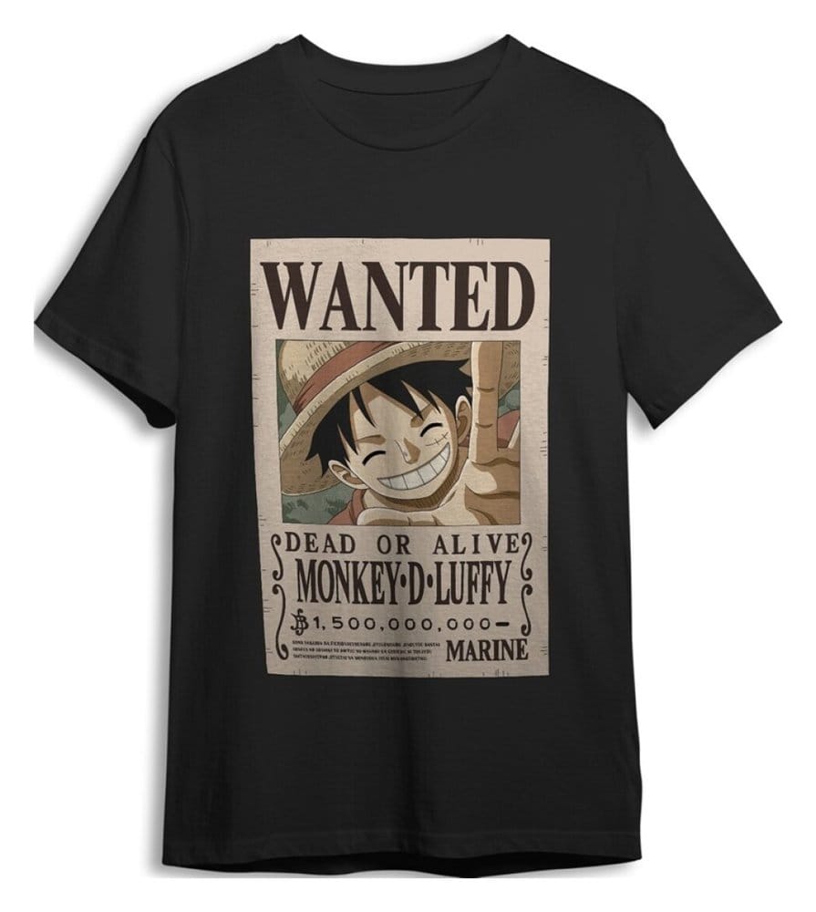 T-Shirt One Piece Monkey D. Luffy Wanted nera taglia XXL Superplay