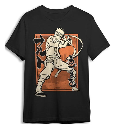 Naruto Shippuden T-Shirt Pose Black Taglia XL - Superplay