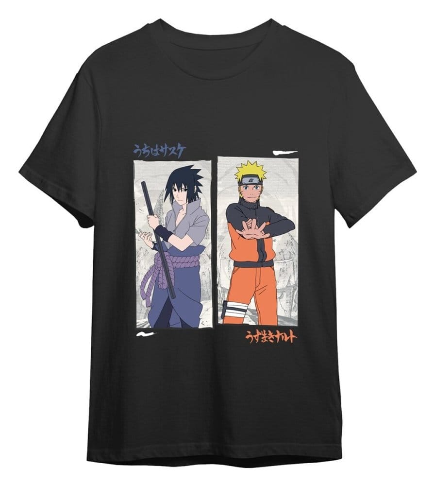 Naruto Shippuden T-Shirt Naruto vs Sasuke Taglia M - Superplay