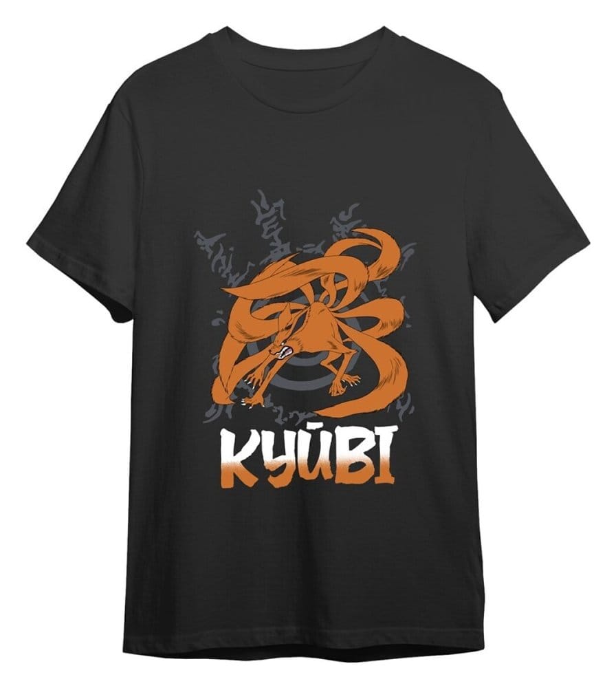 Naruto T-Shirt Kyubi Black Taglia L