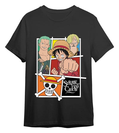 T-shirt One Piece Ciurma di Cappello di Paglia grigia taglia XXL Superplay