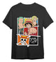 T-shirt One Piece Ciurma di Cappello di Paglia grigia taglia XXL Superplay