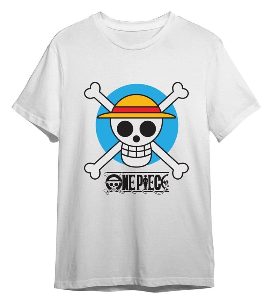 T-shirt One Piece Circle Skull bianca taglia M Superplay