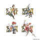 Final Fantasy IX Sticker Pack 25th Anniversary - Set di 4 Adesivi Square Enix