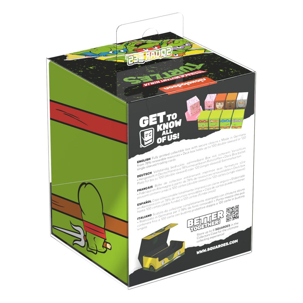 Squaroes Squaroe Teenage Mutant Ninja Turtles NT004 - Raphael - Deck Box per Carte
