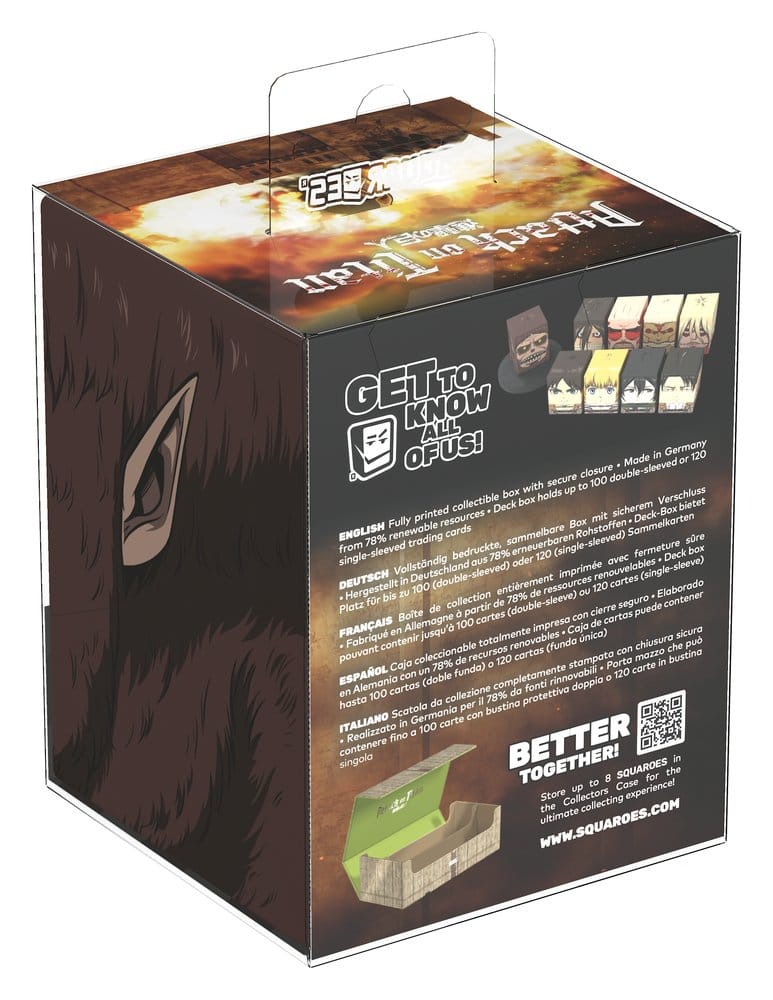 Squaroes Attack on Titan AOT009 Beast Titan - Scatola Porta Carte da Gioco Squaroes by Ultimate Guard
