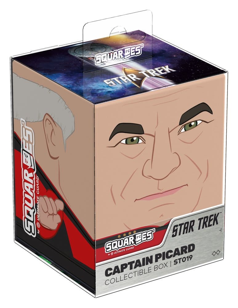 Squaroes Star Trek: The Next Generation ST019 - Capitano Picard, scatola portacarte per 100 carte