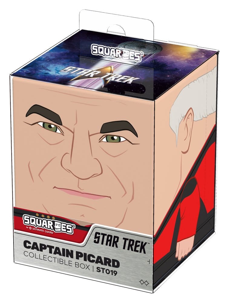 Squaroes Star Trek: The Next Generation ST019 - Capitano Picard, scatola portacarte per 100 carte