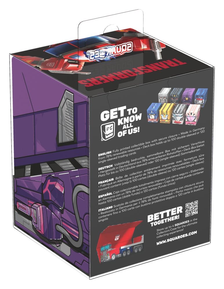 Squaroes Transformers TR007 - Shockwave Deck Box per 100 Carte